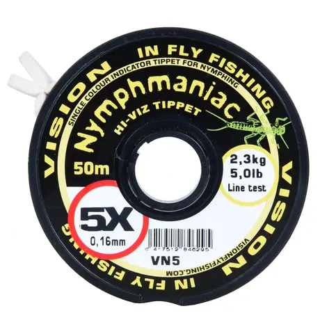VISION Nymphmaniac Hi-Viz Tippet 3X 