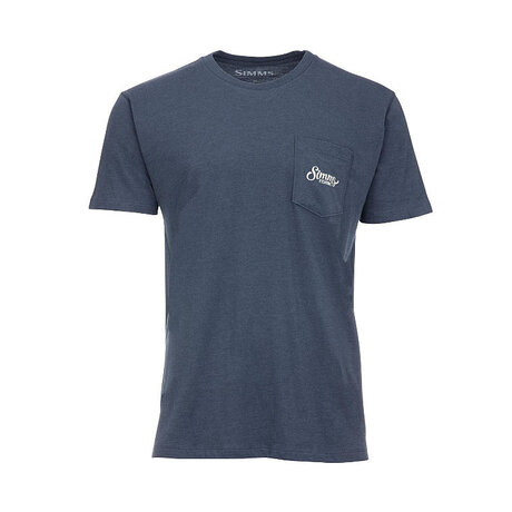 SIMMS Two Tone Pocket Tee Navy Heather L