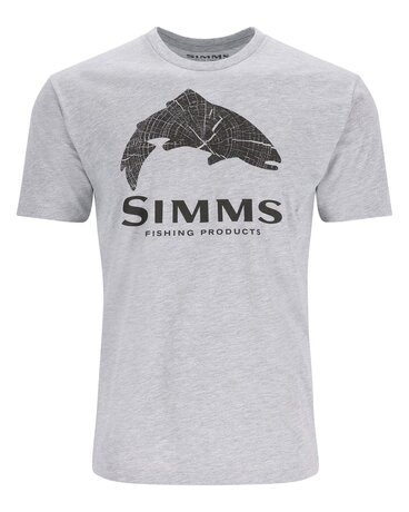 SIMMS Wood Trout Fill T-Shirt Grey Heather M