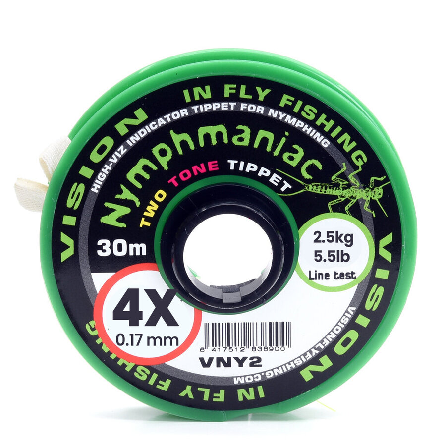VISION NYMPHMANIAC TWO TONE TIPPET 4X 