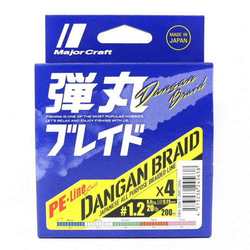 MAJOR CRAFT DANGAN BRAID DB4 - 200m 12lb