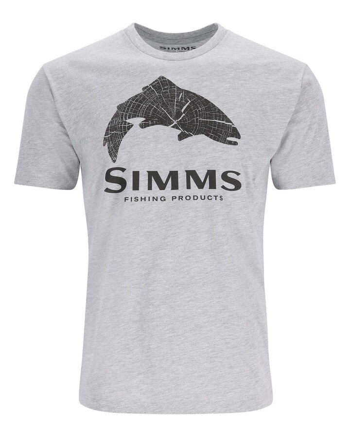 SIMMS Wood Trout Fill T-Shirt Grey Heather L