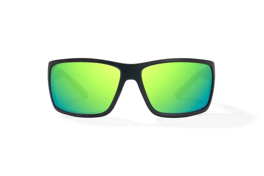 Bajio Bales Beach Black Matte Green Mirror Glass